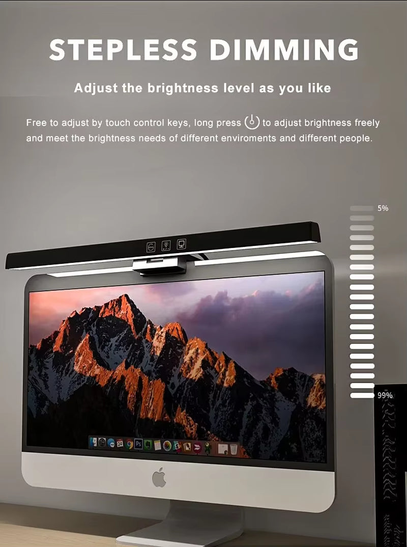 50Cm Monitor Light Bar USB Desk Lamp Stepless Dimming Screen Hanging Reading Light for Study Table Top