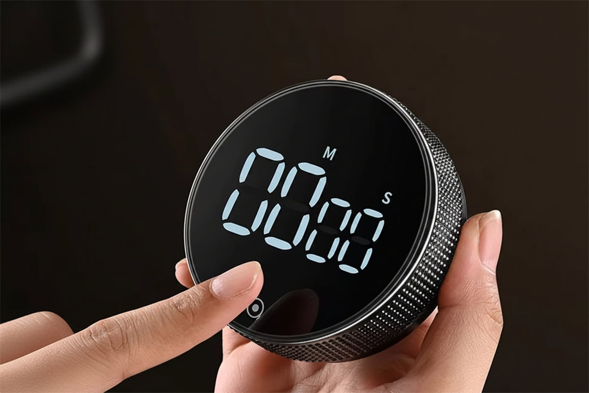 DINRGO Magnetic Kitchen Timer Digital Timer Manual Countdown Rotary Timer Mechanical Cooking Timer Cooking Shower Stopwatch